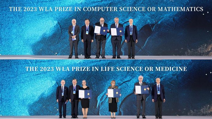 Five WLA Prize Laureates received medals at the 2023 WLA Prize Award Ceremony of the 6th World Laureates Forum on November 6.