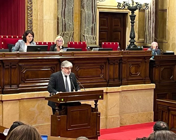 El presidente de Junts en el Parlament, Albert Batet
