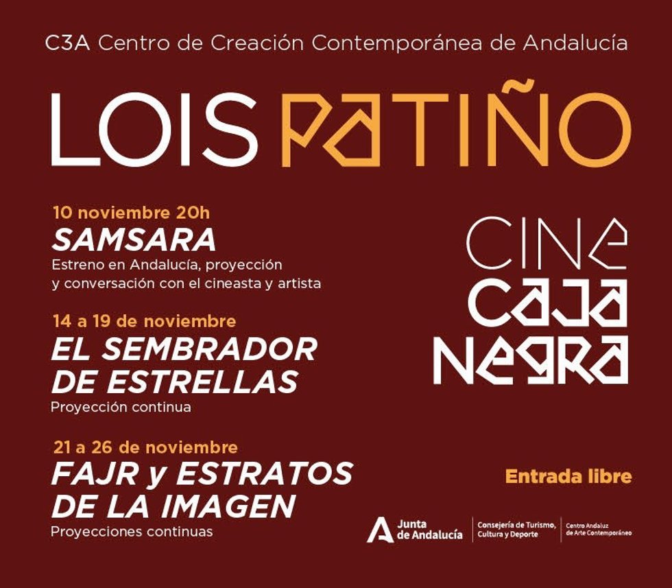 Cartel con las proyecciones de Lois Patiño.