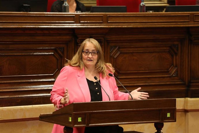 La diputada de ERC Llusa Llop interviene en el pleno sobre seguridad en el Parlament