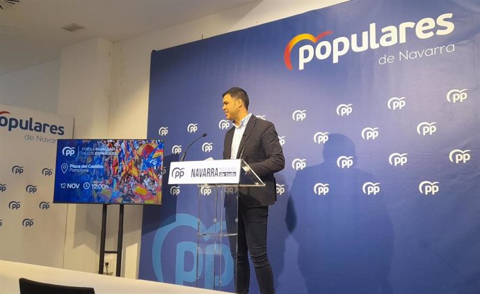 El presidente del PPN, Javier García, durante la rueda de prensa