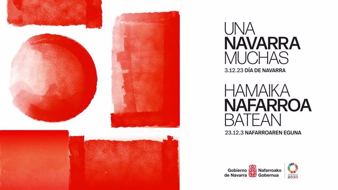 Imagen de la campaña del Día de Navarra de 2023, impulsada bajo el lema 'Una Navarra muchas / Hamaika Nafarroa batean'.