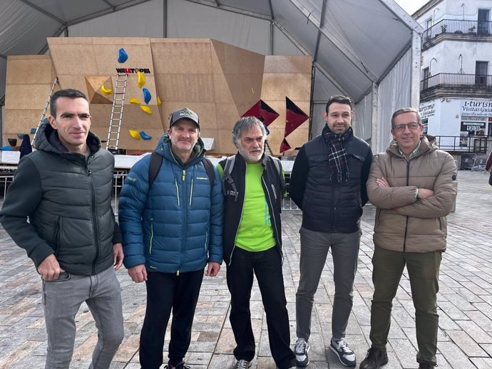 Presentación del Campeonato de España de Escalada que se celebra este fin de semana en Cáceres