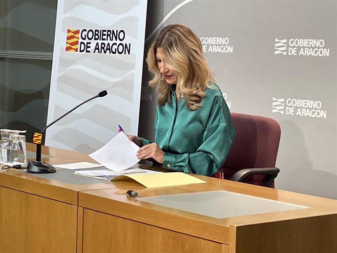 La portavoz del Gobierno de Aragón, Mar Vaquero.