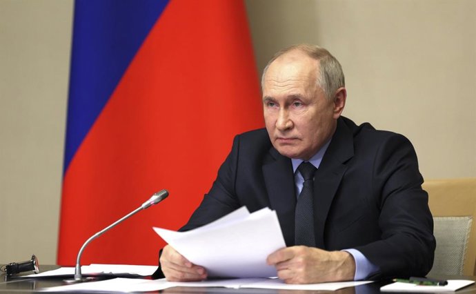 October 30, 2023, Novo-Ogaryovo, Moscow Oblast, Russia: Russian President Vladimir Putin chairs a face-to-face meeting of the Security Council at the Novo-Ogaryovo presidential state residence, October 30, 2023 outside Moscow, Russia.