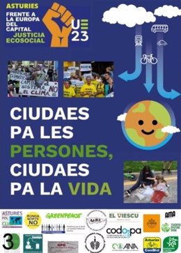 Cartel de la campaña 'Frente a la Europa del capital, justicia ecosocial'