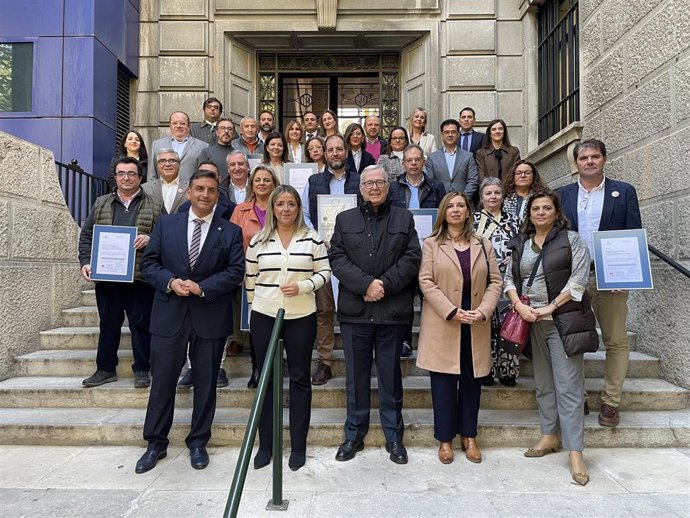 Entrega de las acreditaciones.