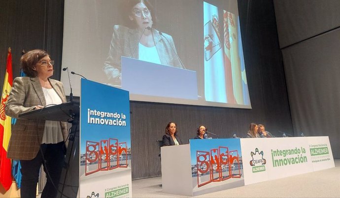 La consejera de Salud del Principado de Asturias, Concepción Saavedra, interviene en el X Congreso Nacional de Alzheimer 'Integrando la innovación', en el recinto ferial gijonés 'Luis Adaro'.