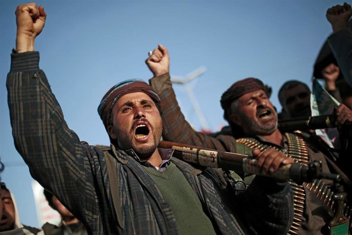 Archivo - Rebeldes yemeníes huthis