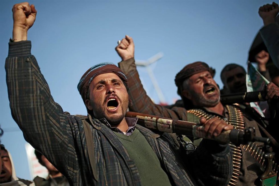 Archivo - Rebeldes yemeníes huthis