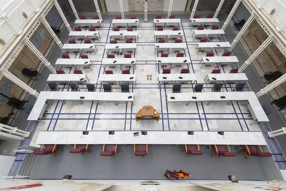 Archivo - Patio de los Ayuntamientos de la Asamblea Regional de Murcia
