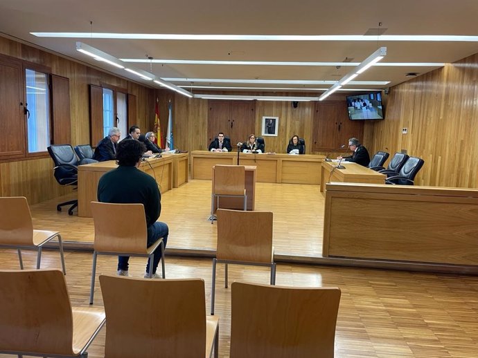 El agente de viajes condenado a dos años de cárcel por un delito de apropiación indebida, en la vista celebrada en la Audiencia Provincial de Lugo, a 9 de noviembre de 2023.