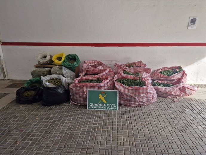 Dos detenidos por un vuelco de marihuana de Almuñécar.