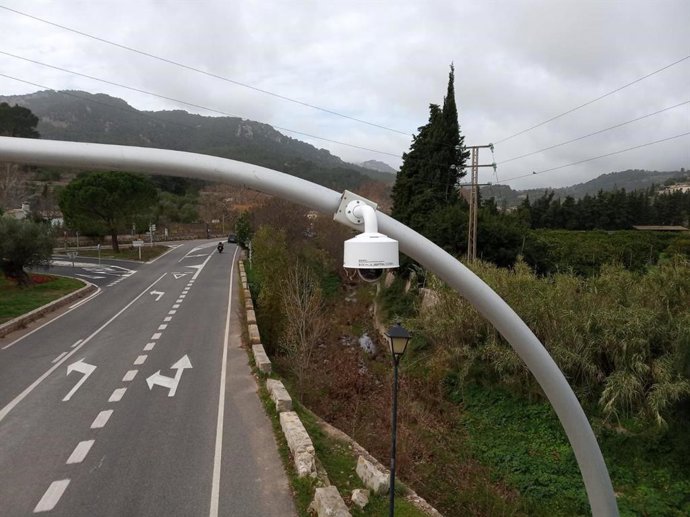 Una cámara en una carretera de Mallorca