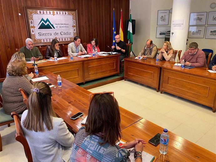 Daniel Sánchez en la sede de la Mancomunidad de la Sierra.