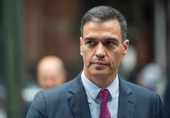 Archivo - FILED - 25 June 2021, Berlin: Spain's Prime Minister Pedro Sanchez attends the European Socialists conference. In the struggle to form a government in Spain, the Socialists led by Sanchez have reached a controversial agreement for him to gover