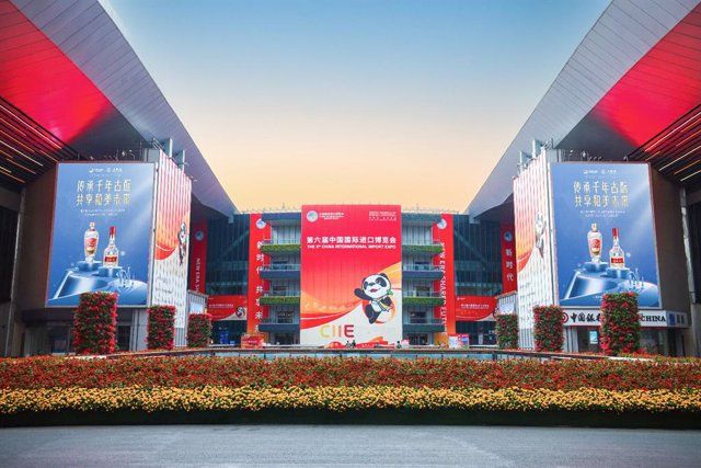 Photo shows the site of the6th China International Import Expo in Shanghai