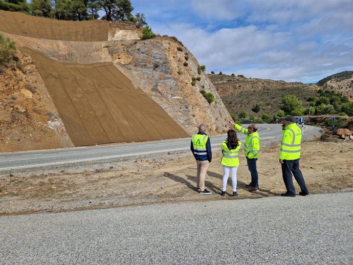 Obras de emergencia ejecutadas en la A-349 tras las lluvias de mayo de 2023
