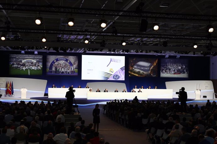 Archivo - Asamblea General Ordinaria del Real Madrid en 2022. 