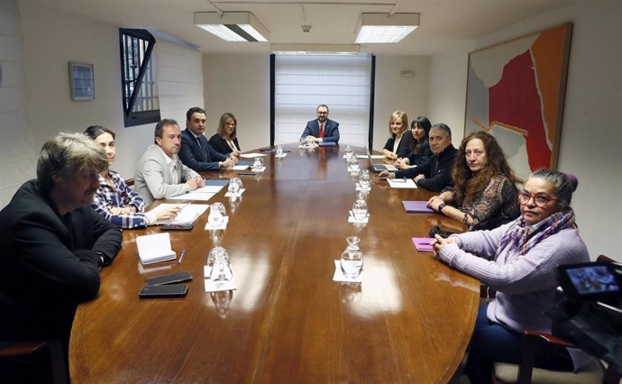 Podemos en la reunión para abordar la negociación del proyecto de presupuestos generales para 2024.