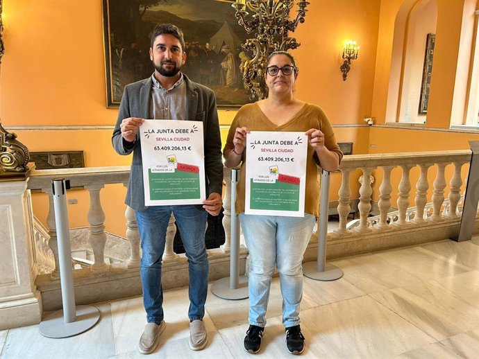 El concejal de IU, Ismael Sánchez, avisa de que la Junta "adeuda" 63,4 millones de euros al Ayuntamiento de Sevilla por la Patrica.