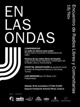 Cartel del I Encuentro de Radios Libres y Comunitarias de Radio Kolor.