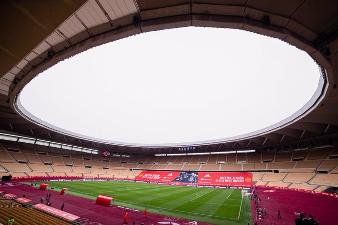 Archivo - Detail of stadium during the FIFA World Cup 2022 Qatar qualifying match between Spain and Kosovo at Estadio La Cartuja on March 31, 2021 in Sevilla, Spain