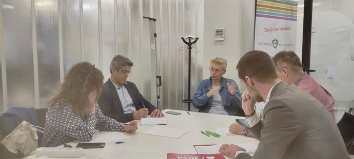 Regidores del PSOE Palma con la Defensora de la Ciudadanía, Anna Moilanen.