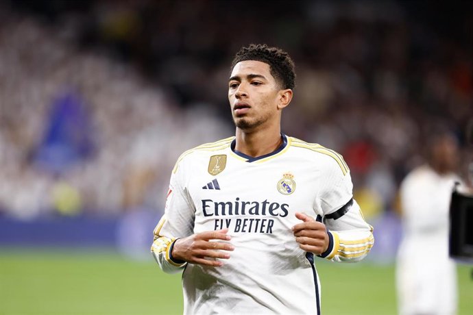 El inglés Jude Bellingham (Real Madrid), ante el Rayo Vallecano en LaLiga EA Sports 2023-2024.
