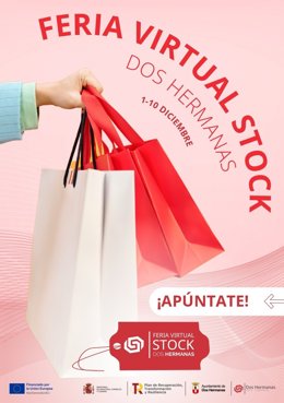 Cartelería de la I edición de la Feria Virtual del Stock de Dos Hermanas (Sevilla).