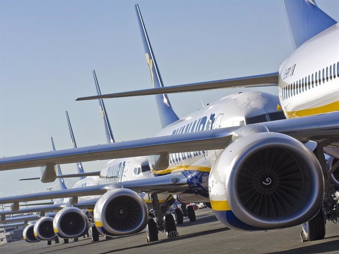 Archivo - Aviones de Ryanair