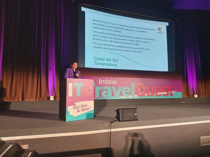 La consejera delegada de Turismo Costa del Sol, Margarita del Cid, ha intervenido en el congreso InteleTravel Quest
