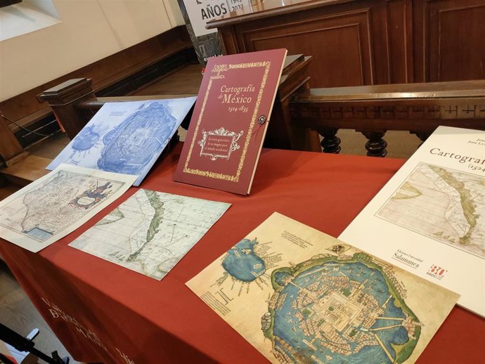Libro de cartografía sobre México en la Biblioteca General Histórica de la Universidad de Salamanca