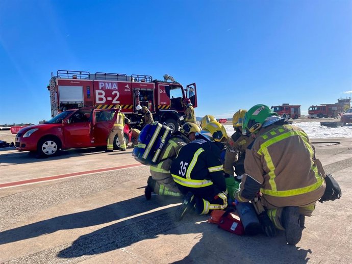 Momento del simulacro.