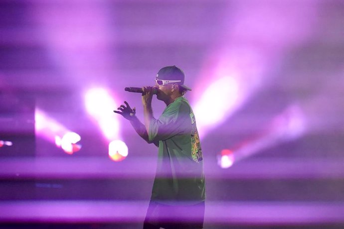 Concierto de Feid en el marco de Latin Grammy Sessions Urbano. En Málaga (Andalucía, España), a 13 de octubre de 2022. La Academia Latina de Grabación ofrece la segunda 'Latin Grammy Sessions Urbano' en la plaza de toros de la Malagueta de Málaga con la