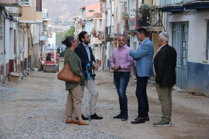 El presidente de la Diputación Provincial de Huesca, Isaac Claver, en Torrente de Cinca