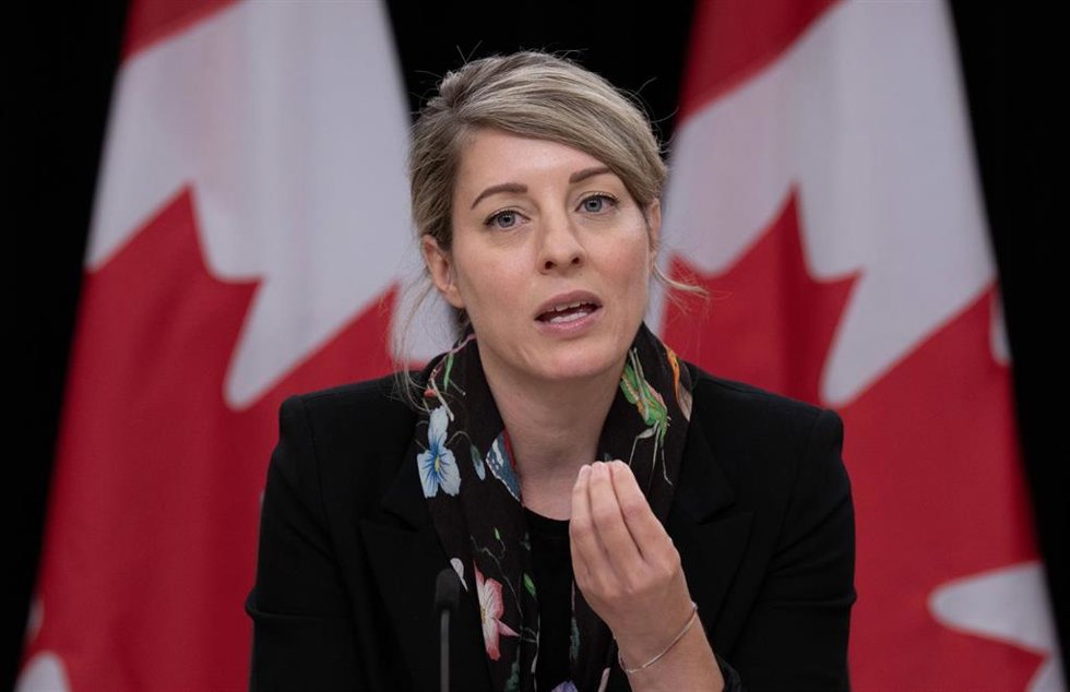 Mélanie Joly, ministra canadiense de Asuntos Exteriores.