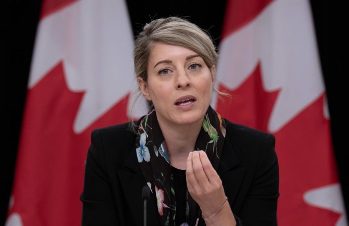 October 19, 2023, Ottawa, ON, Canada: Minister of Foreign Affairs Melanie Joly responds to a question during a news conference, Thursday, October 19, 2023 in Ottawa.