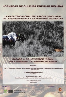 El IER financia un estudio científico y cultural sobre la caza tradicional en La Rioja