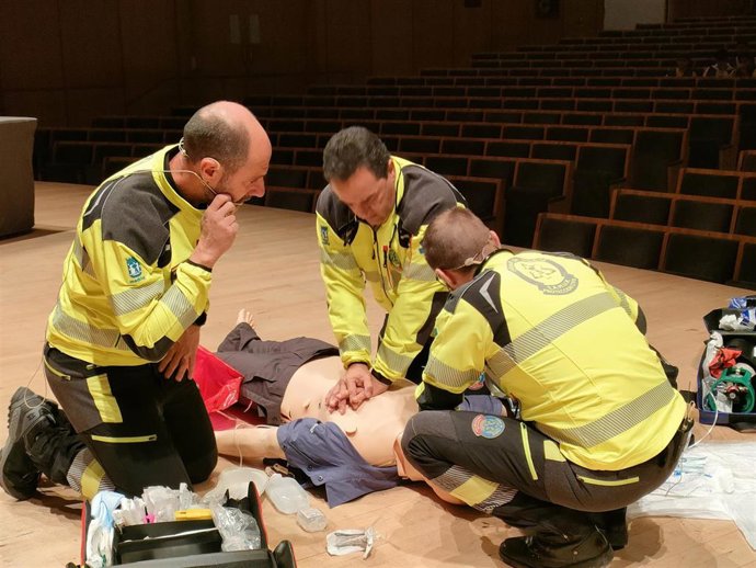 Simulación de atención ante una parada cardíaca en el VI Congreso Nacional del Consejo Español de RCP.