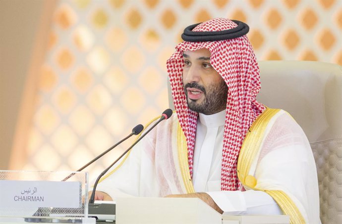Archivo - JEDDAH, May 20, 2023  -- Saudi Crown Prince and Prime Minister Mohammed bin Salman Al Saud speaks during the 32nd Arab League Summit in Jeddah, Saudi Arabia, May 19, 2023. The 32nd Arab League Summit concluded on Friday in the Saudi city of Je