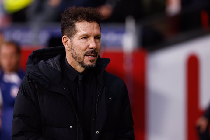 Diego Pablo Simeone, head coach of Atletico de Madrid, looks on during the Spanish League, LaLiga EA Sports, football match played between Atletico de Madrid and Deportivo Alaves at Civitas Motropolitano stadium on October 29, 2023, in Madrid, Spain.