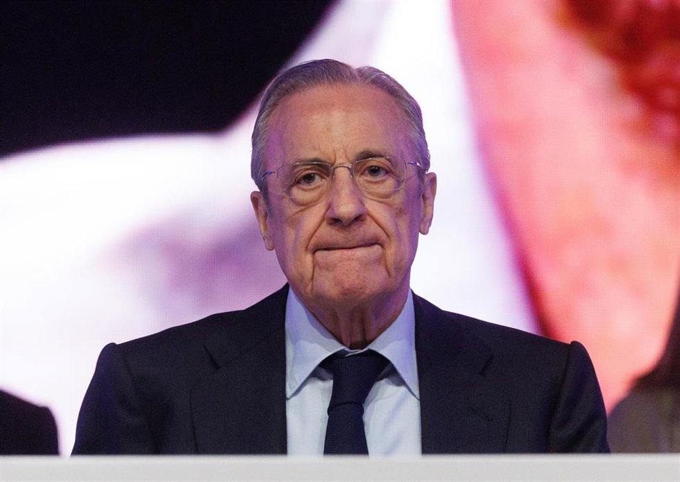 Archivo - El presidente del Real Madrid, Florentino Pérez