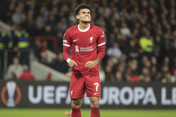 Luis Diaz of Liverpool during the UEFA Europa League, Group E football match between Toulouse FC and Liverpool FC on November 9, 2023 at the Stadium in Toulouse, France - Photo Jean Catuffe / DPPI