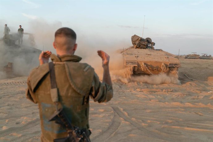 October 30, 2023: Gaza Strip: The Israeli troops planning to enter the northern Gaza Strip on Tuesday and were stationed in the Al-Tawam area and Al-Karama neighborhood in the Palestinian enclave, the Hamas-run Interior Ministry said The Israel Defense Fo
