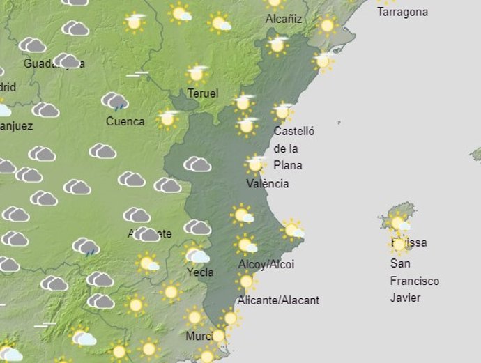 Predicción meteorológica de este domingo 12 de noviembre