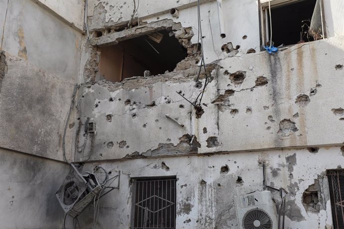 Imagen de archivo de los daños causados por ataques de Israel contra un hospital de la Franja de Gaza.
