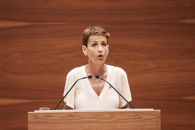 Archivo - María Chivite, secretaria general del PSN y presidenta del Gobierno de Navarra.