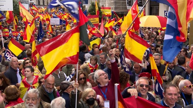 Manifestación del PP contra la amnistía en Valladolid.