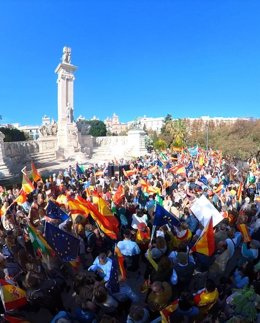 Concentración contra la amnistía.